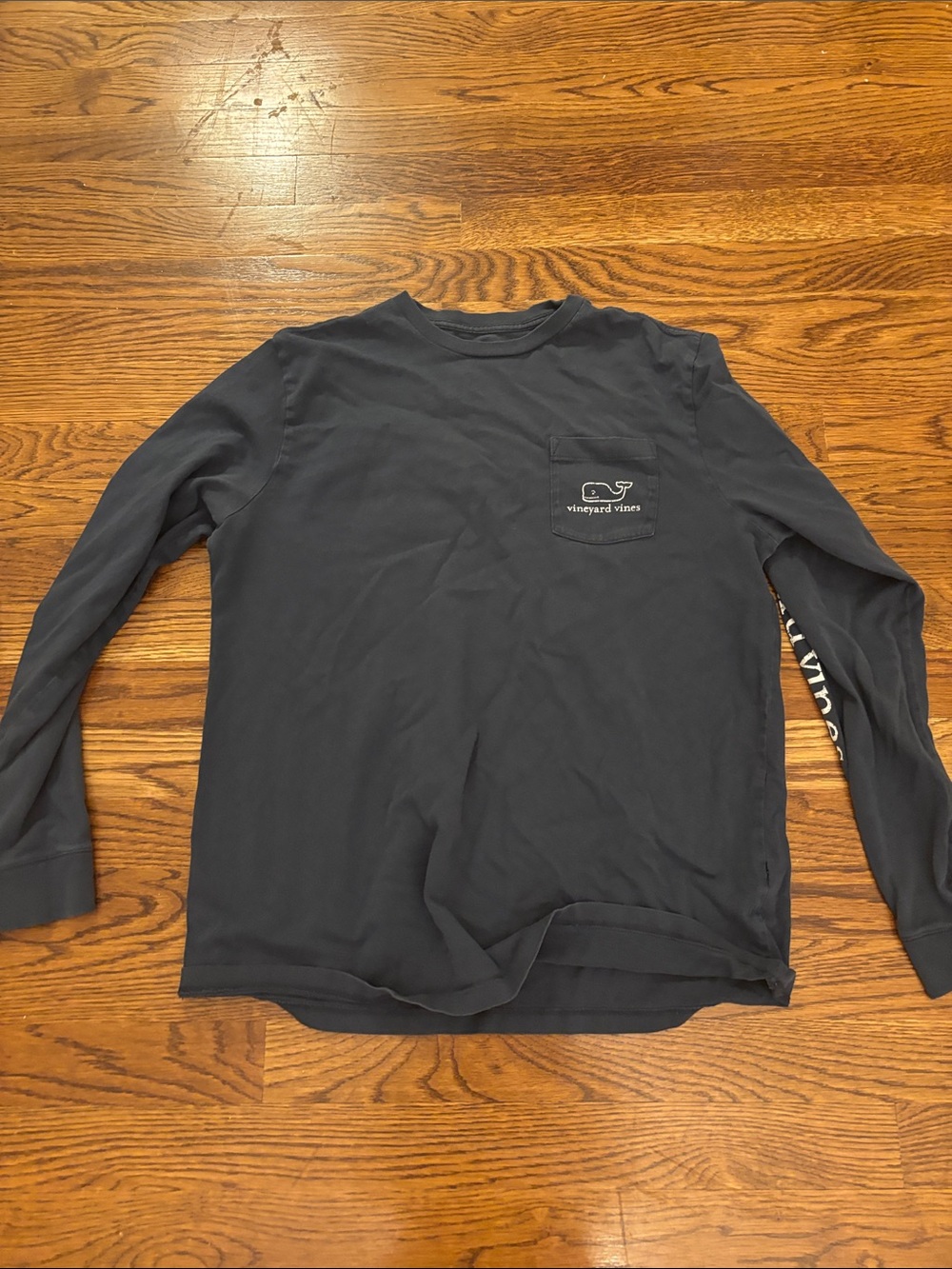Vineyard Vines Dark Navy Long-Sleeve Pocket Tee